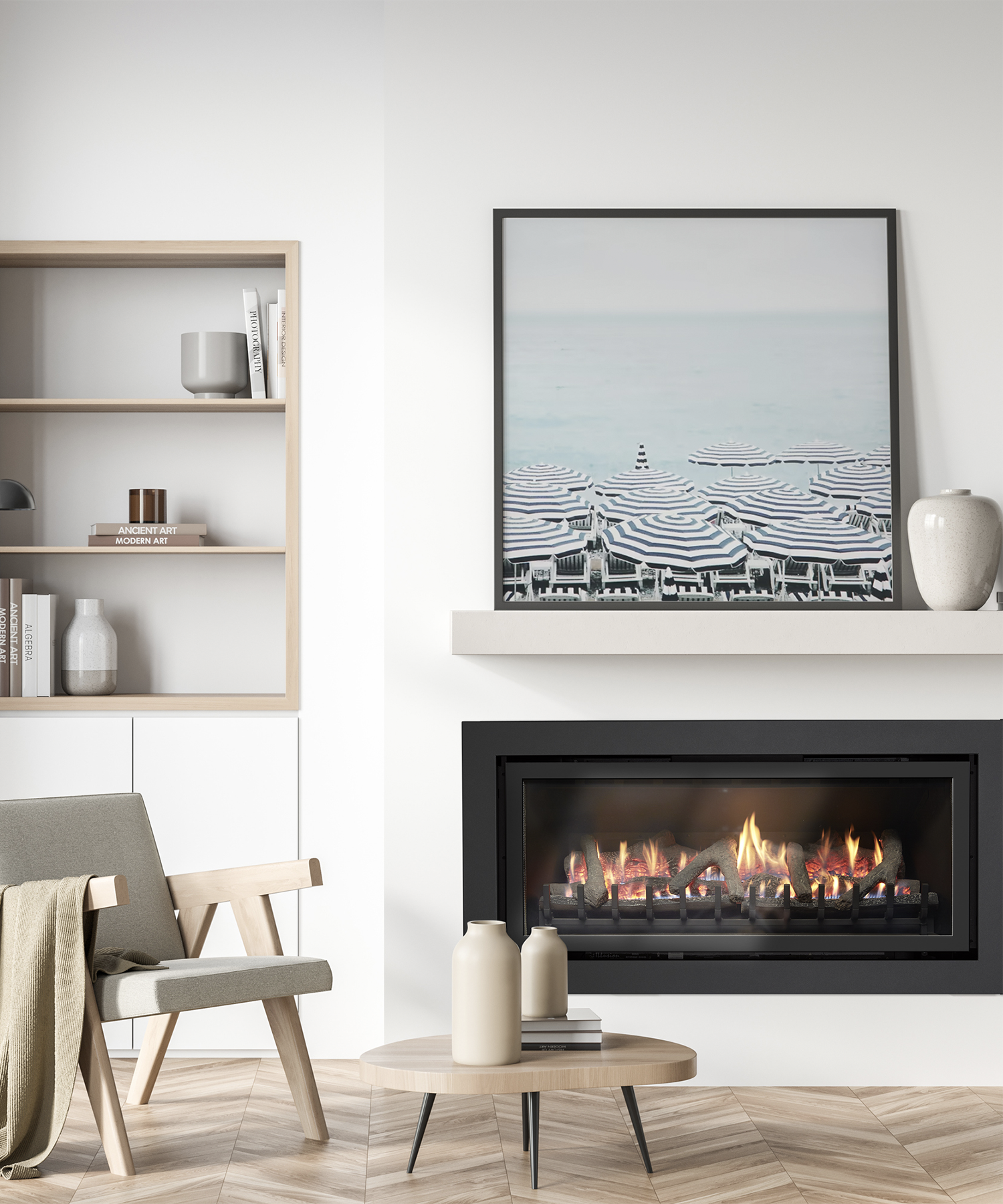 Gas log fireplace terminology