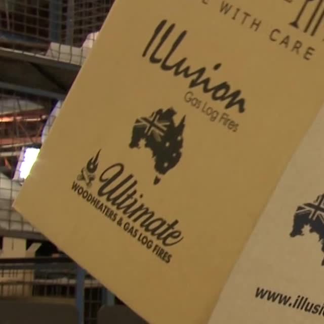 Illusion box printed with the map of Australia