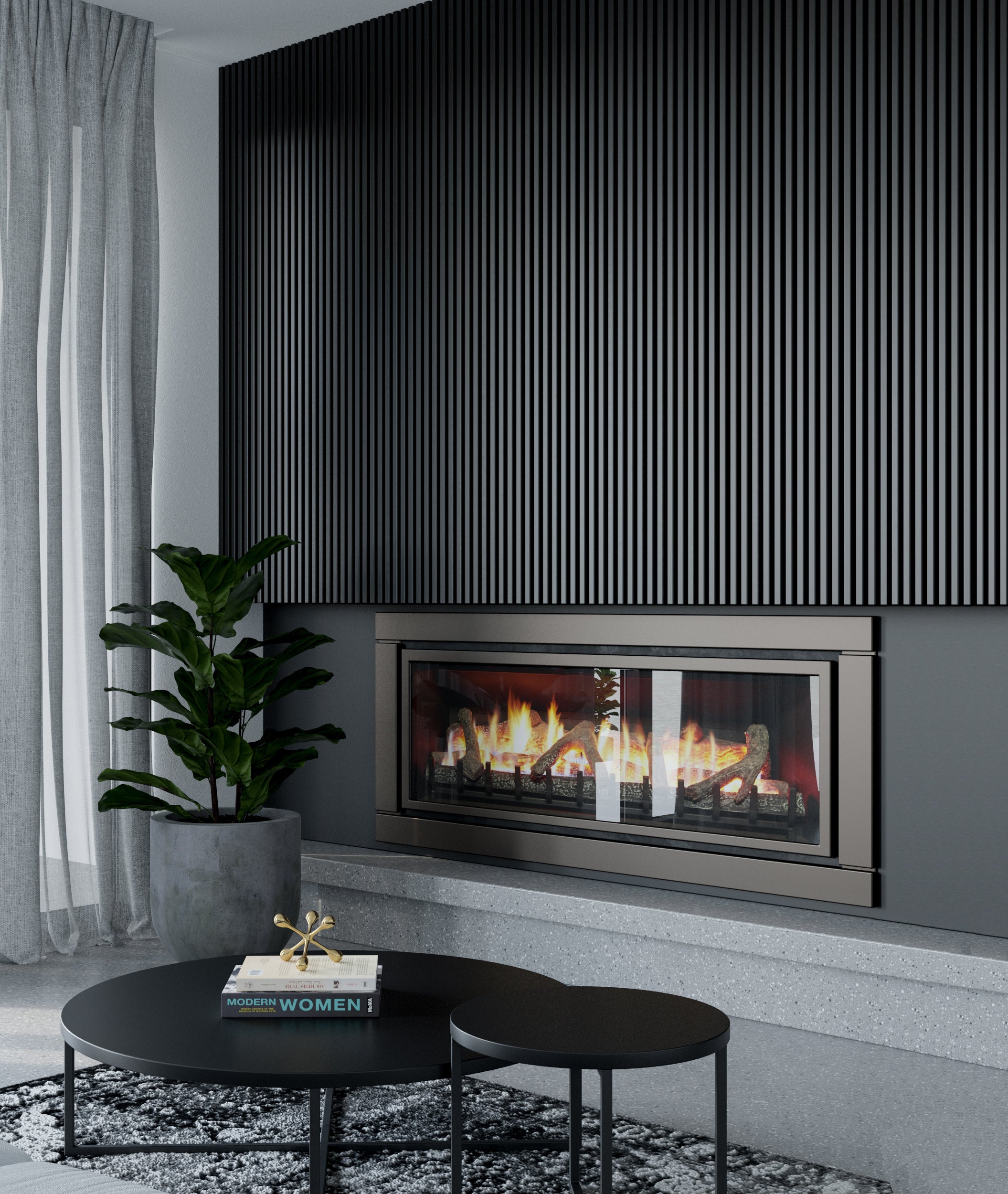 Luminar 4000 Inbuilt Gas Log Fireplace