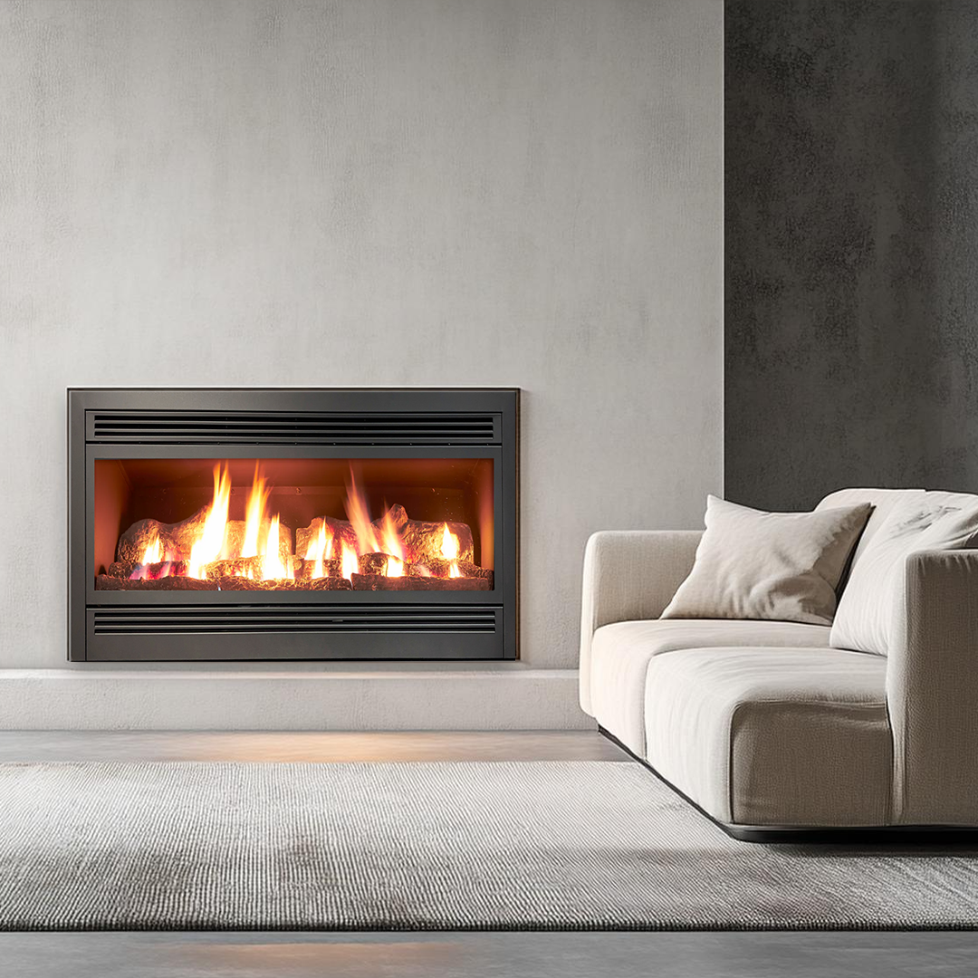 Luminar Slimline 2000 Inbuilt Gas Log Fireplace