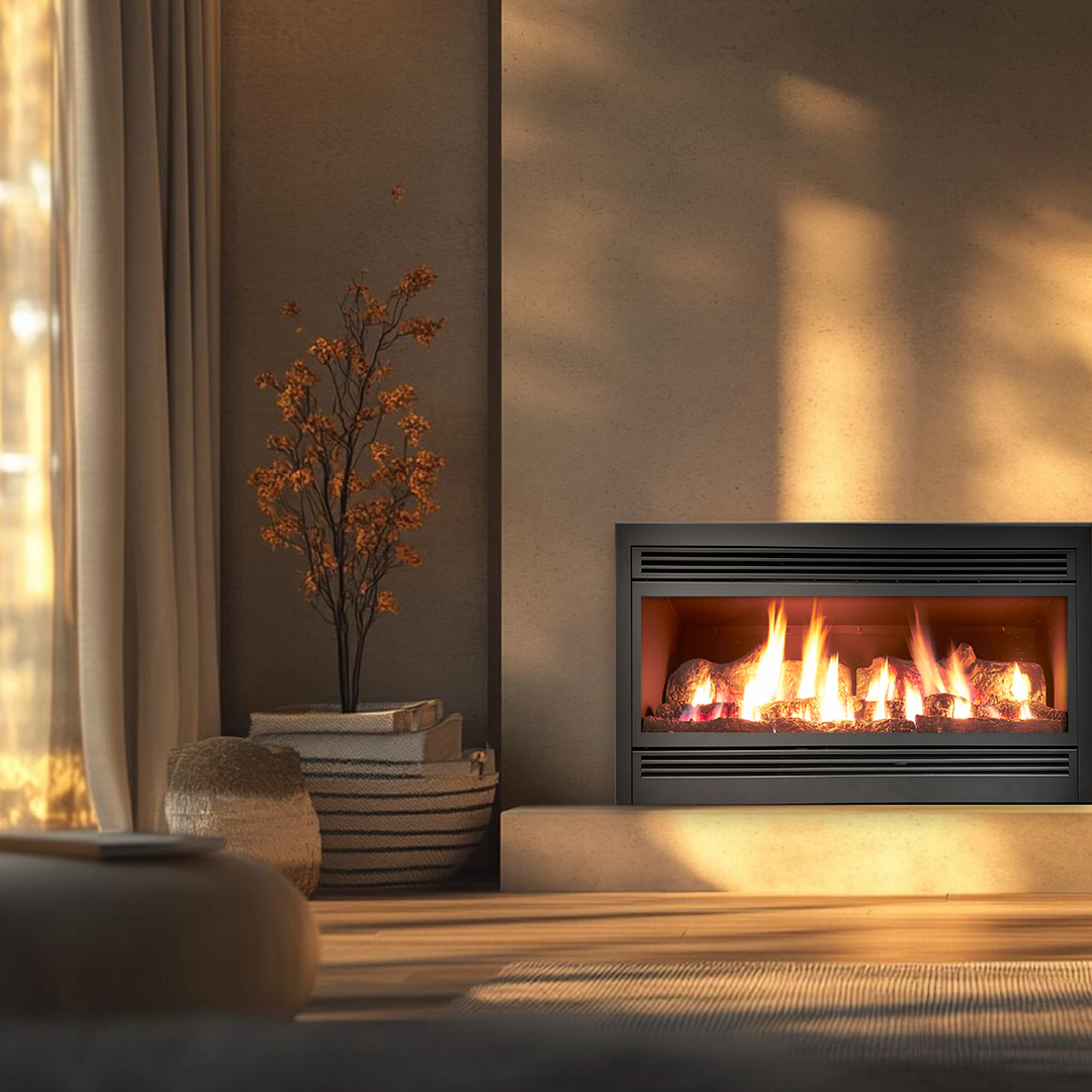 Luminar Slimline 3000 Inbuilt Gas Log Fireplace