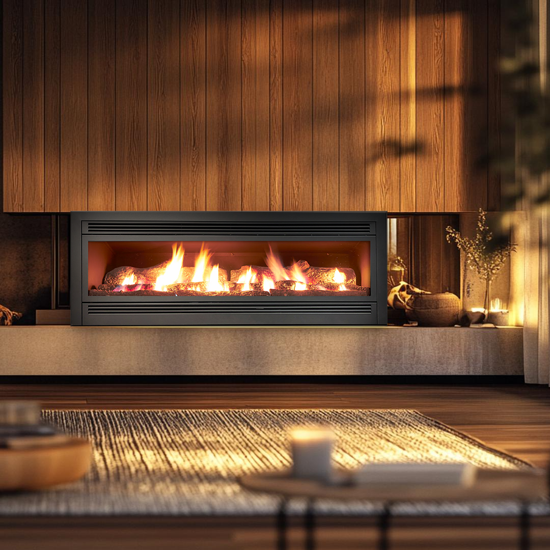 Luminar Slimline 6000 Inbuilt Gas Log Fireplace